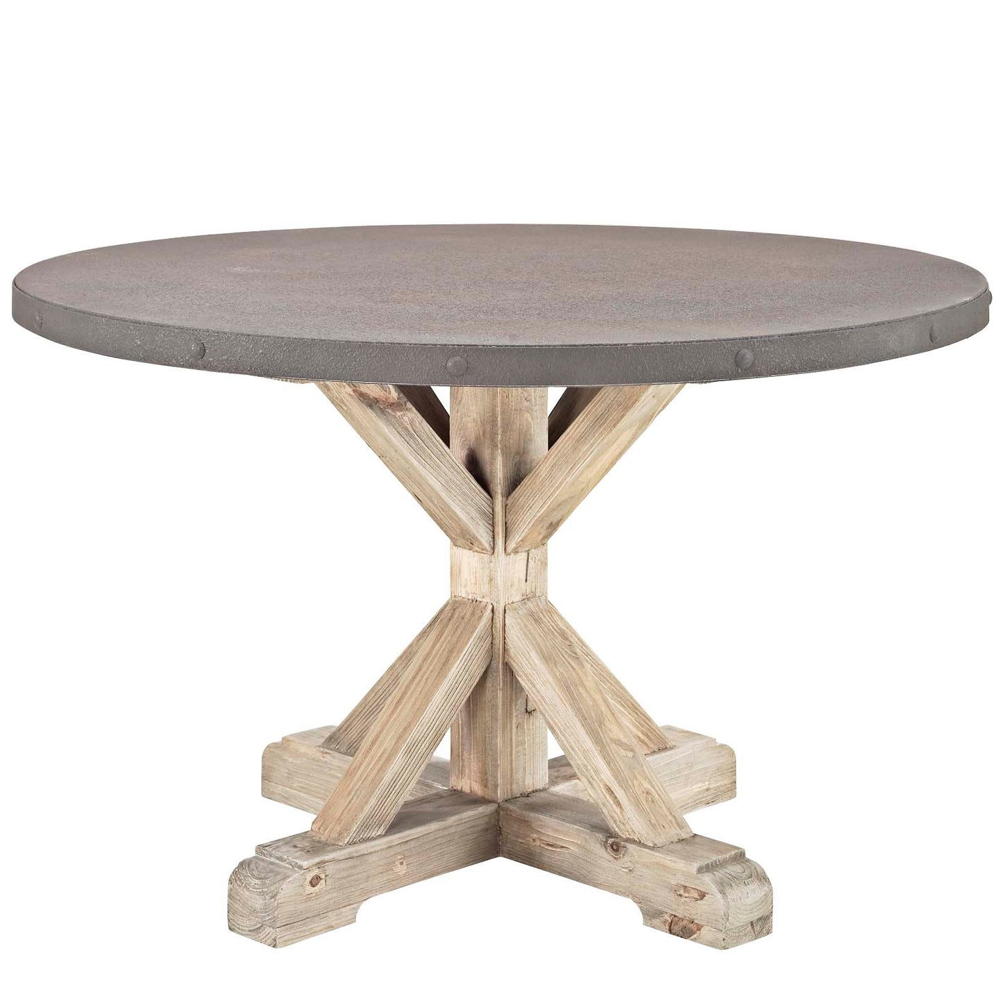 Stitch Round Wood Top Dining Table