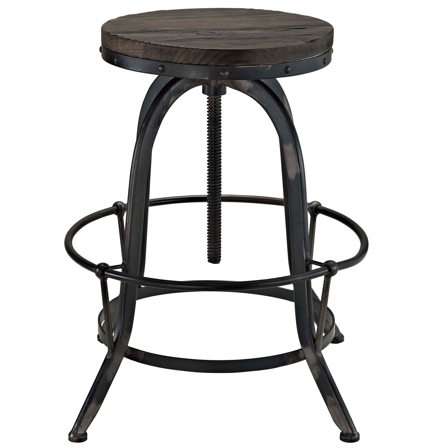 Collect Backless Wood Top Bar Stool