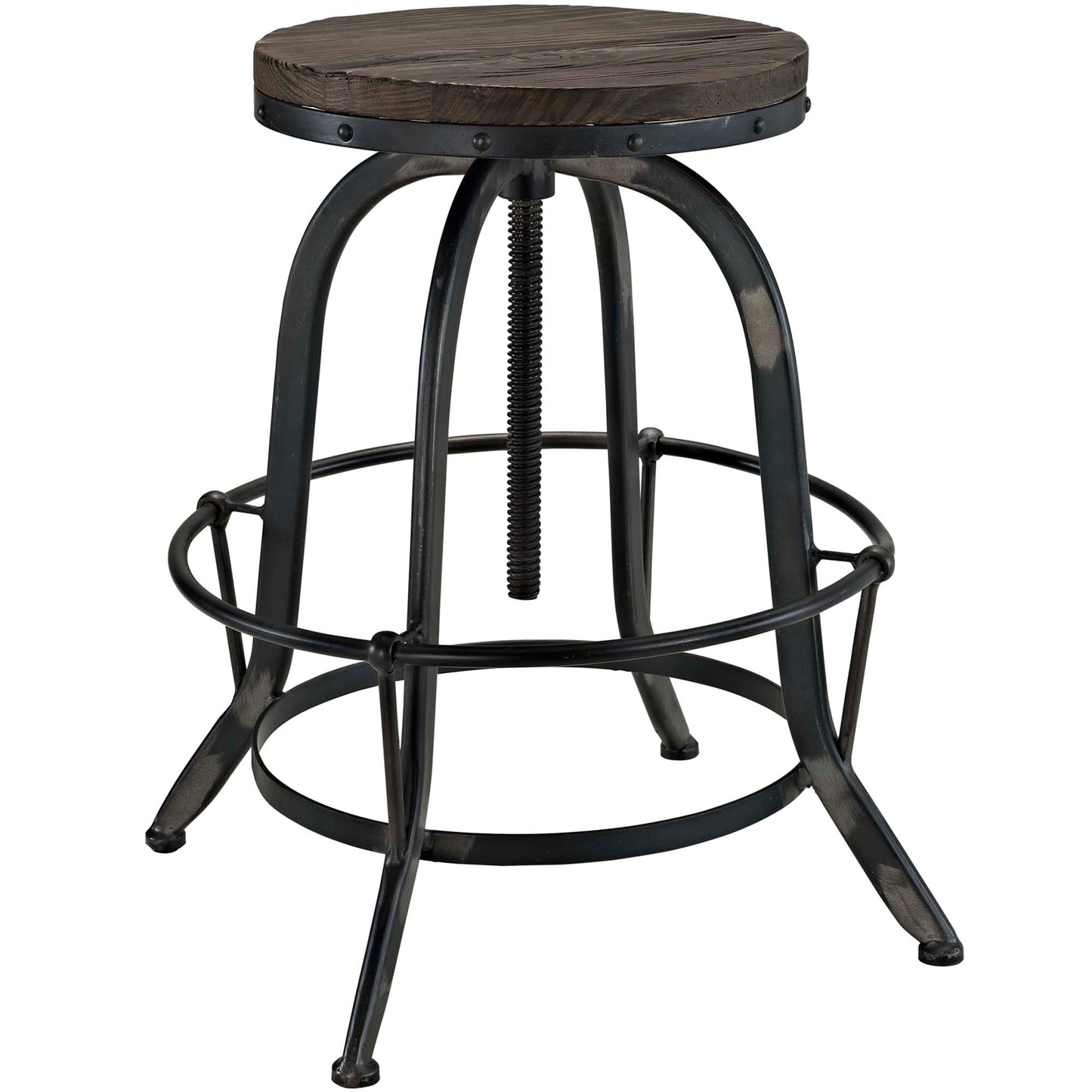 Collect Backless Wood Top Bar Stool