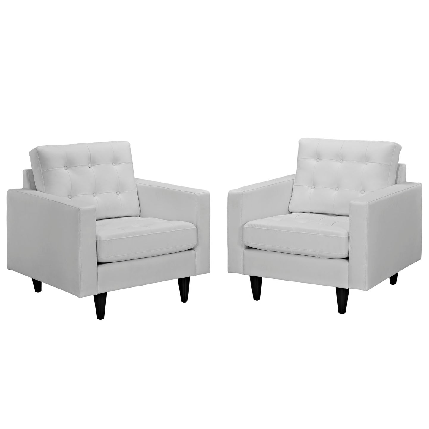 Lot de 2 fauteuils en cuir Empress par Modway