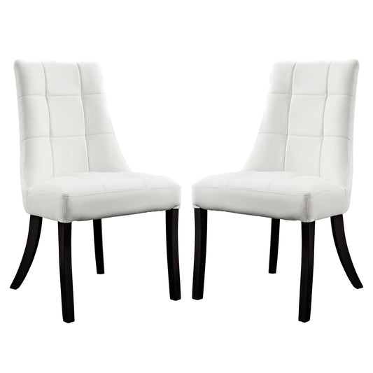 Noblesse Vinyl Dining Chair Set of 2