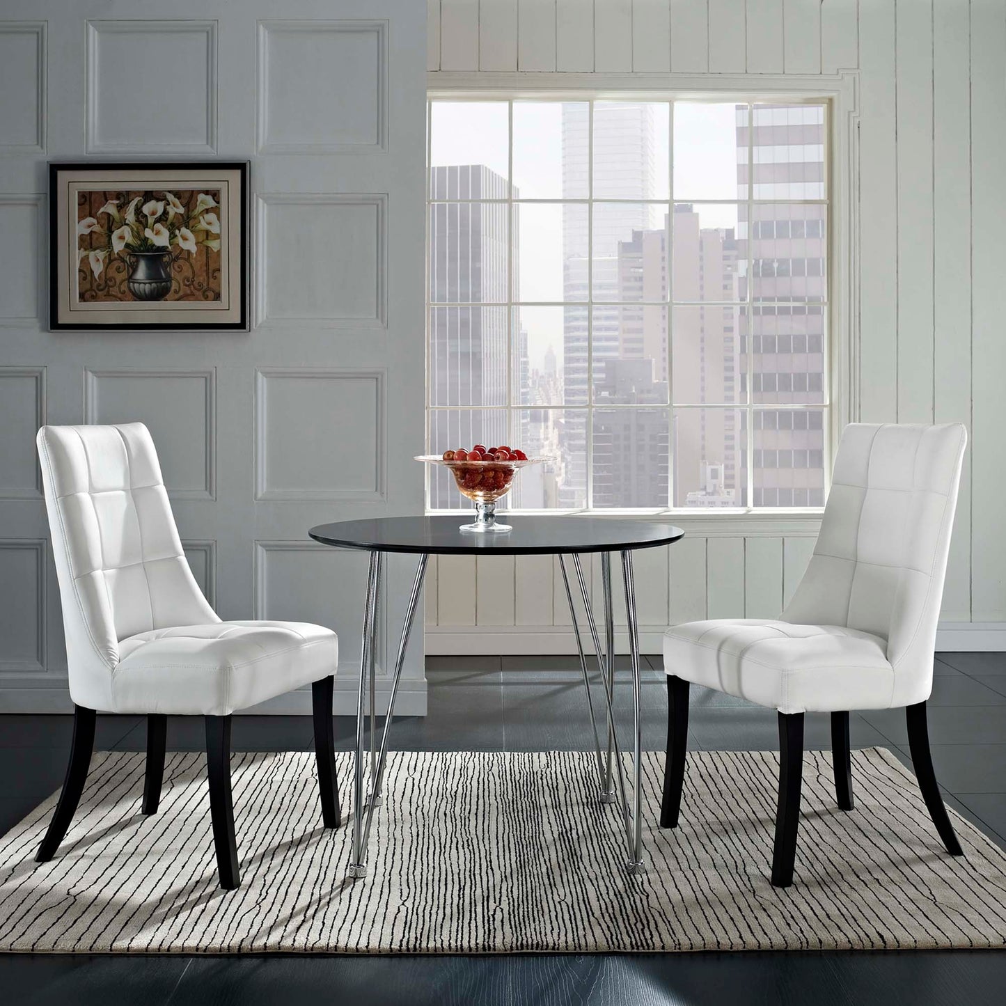 Noblesse Vinyl Dining Chair Set of 2