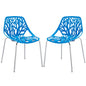 Stencil Plastic Dining Side Chair Set of 2