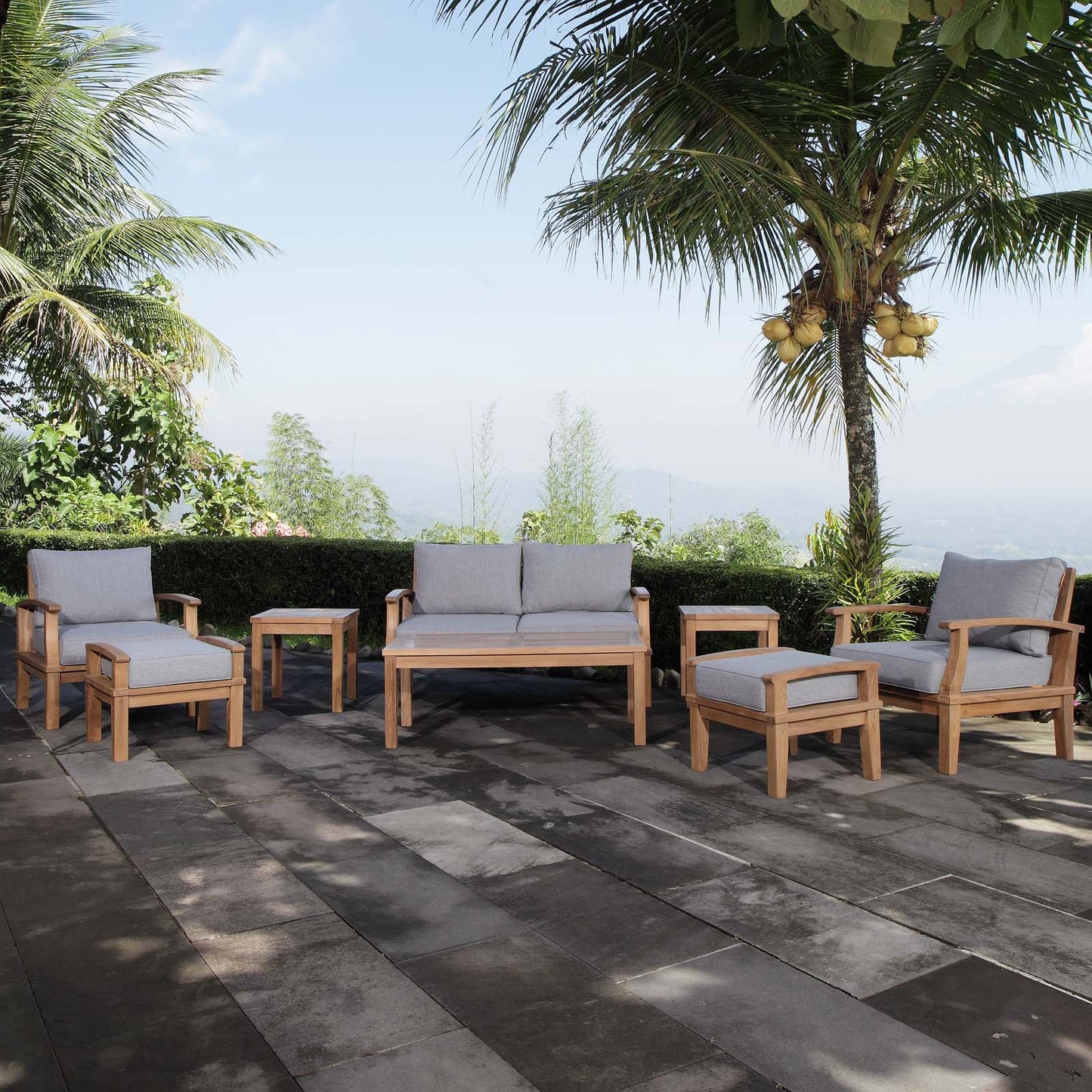 Marina 8 Piece Outdoor Patio Teak Set