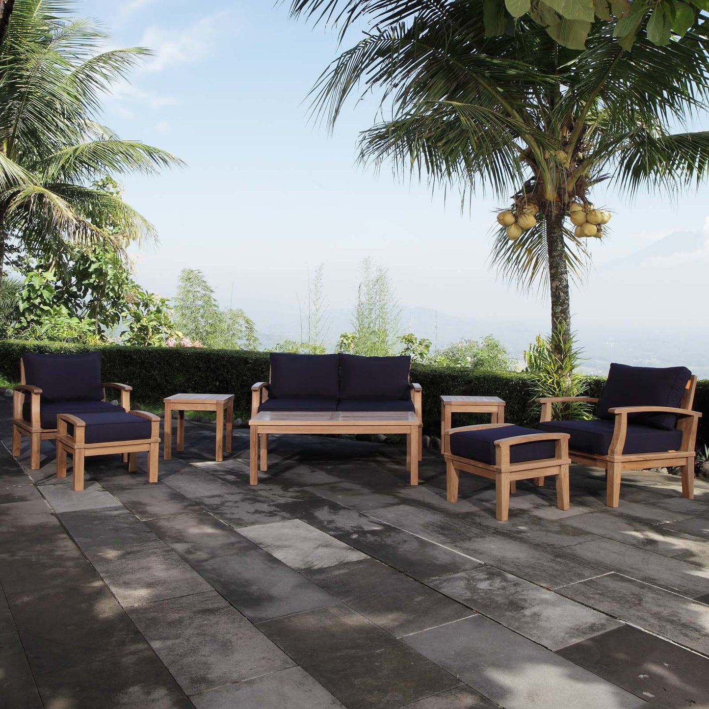 Marina 8 Piece Outdoor Patio Teak Set