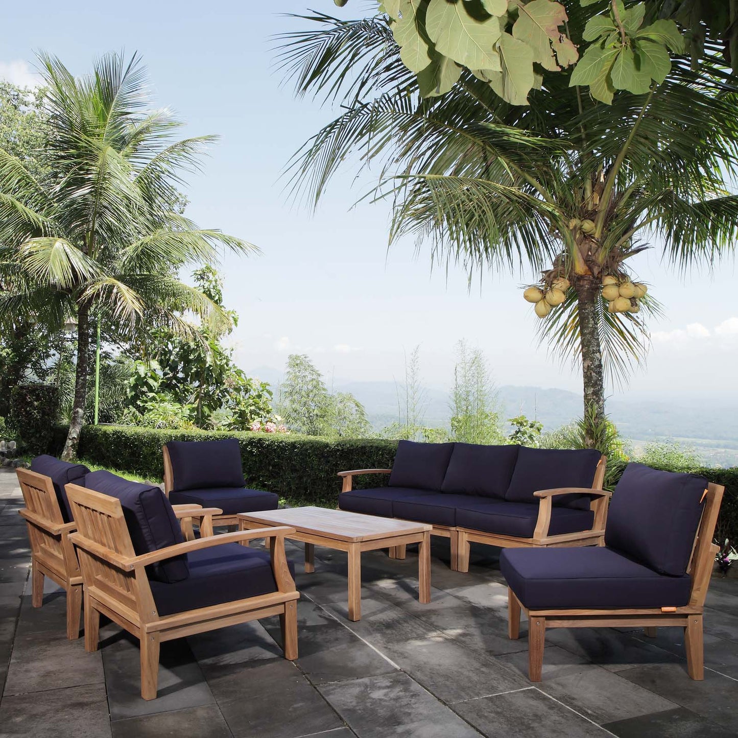 Marina 8 Piece Outdoor Patio Teak Set