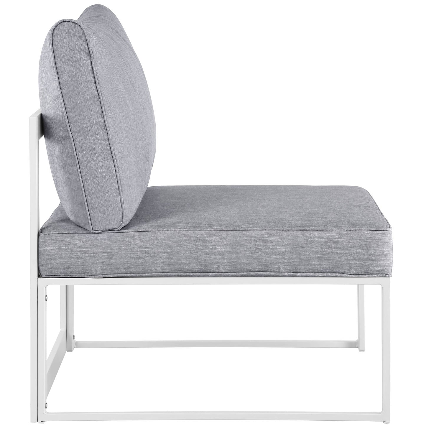 Chaise de patio d'extérieur sans accoudoirs Fortuna par Modway