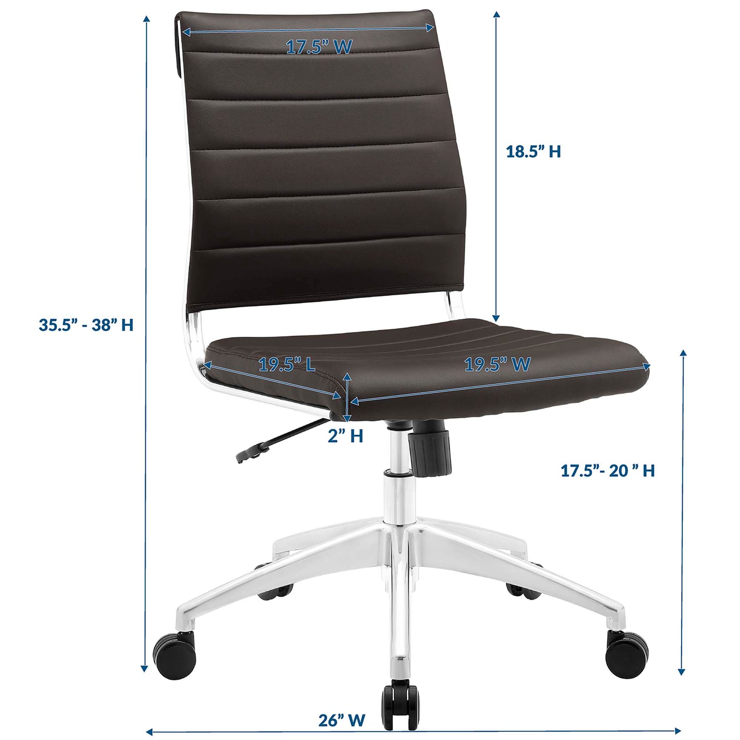 Jive Armless Mid Back Office Chair