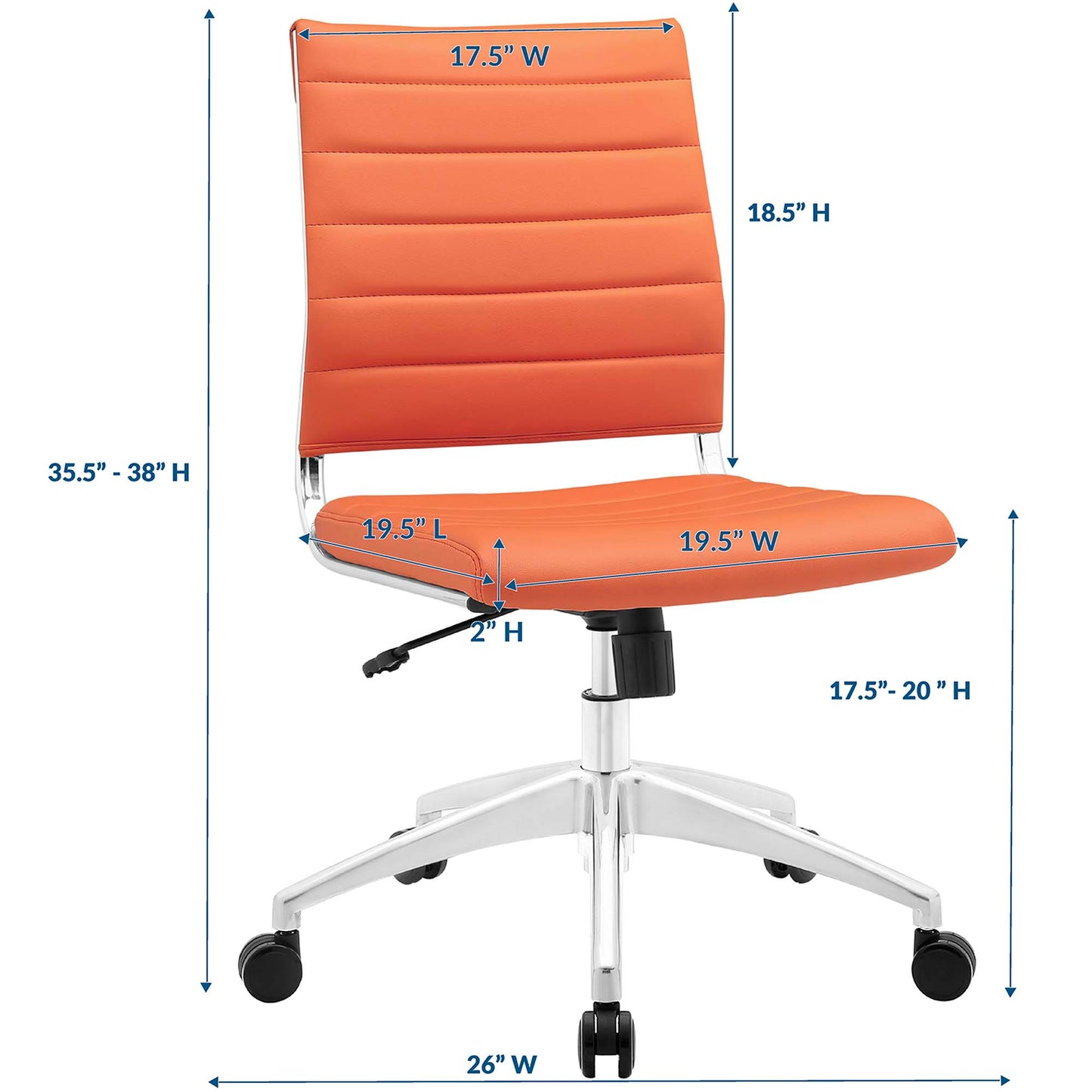 Jive Armless Mid Back Office Chair