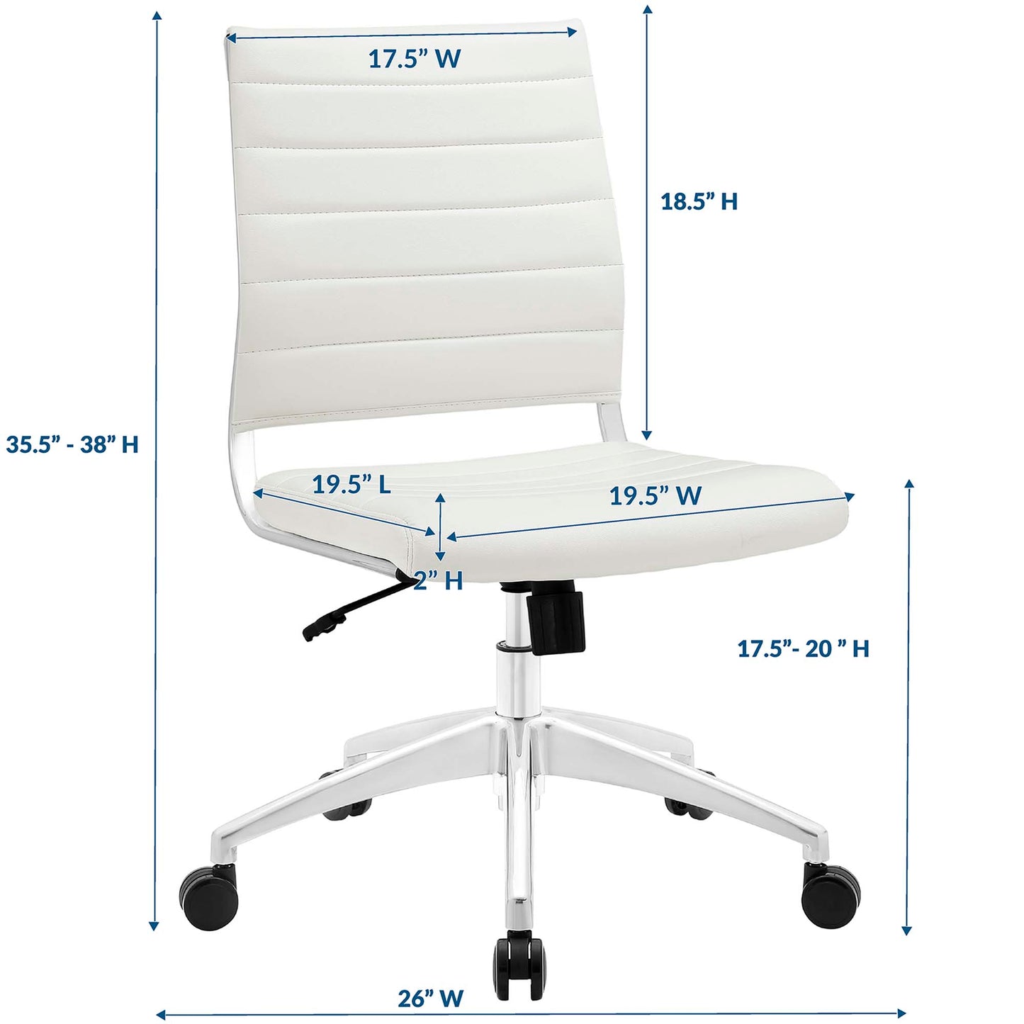 Jive Armless Mid Back Office Chair