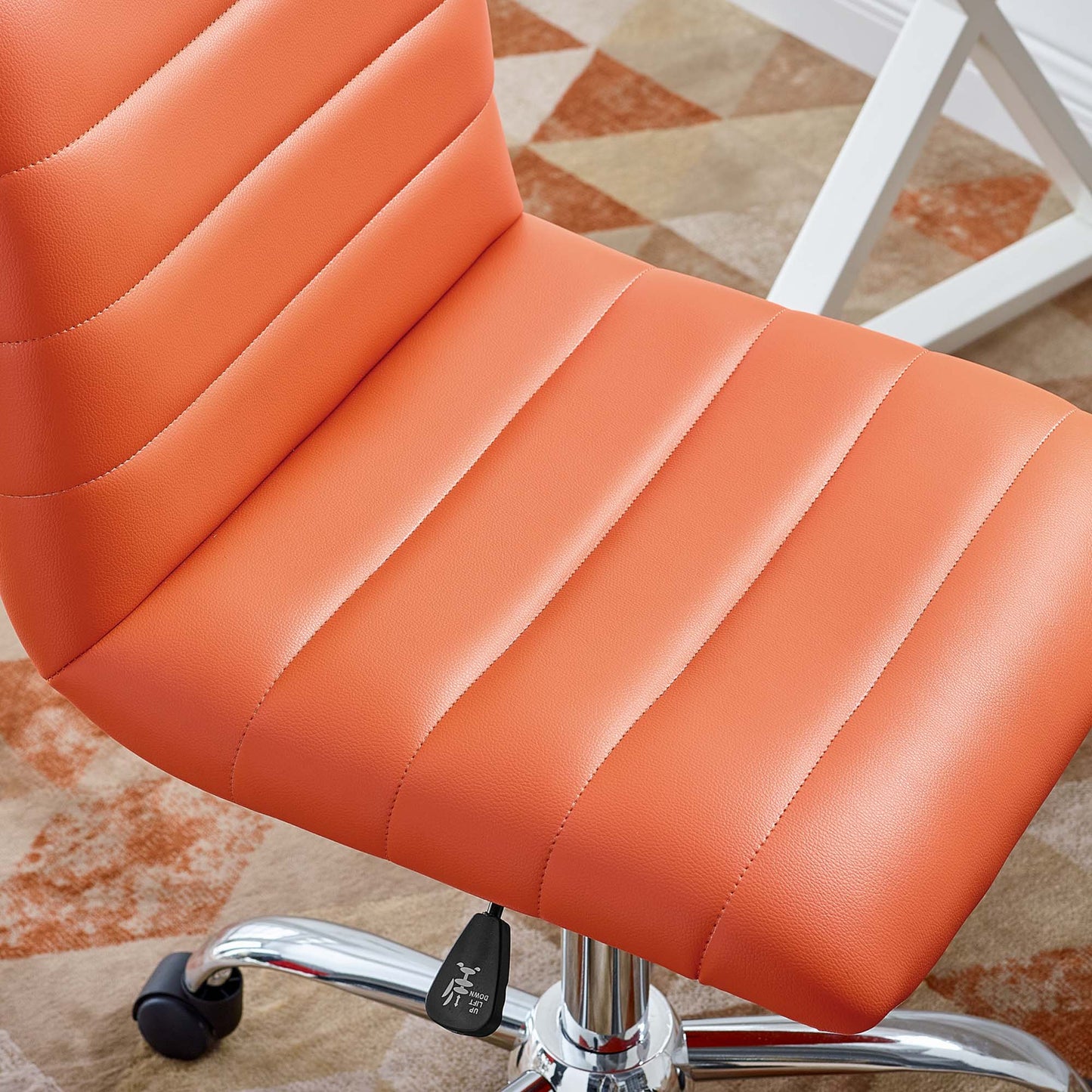 Ripple Armless Mid Back Vinyl Office Chair