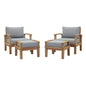 Marina 4 Piece Outdoor Patio Teak Set