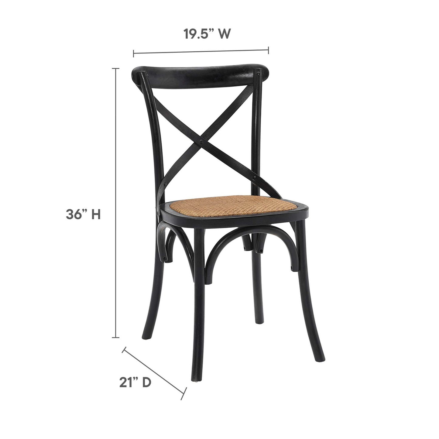 Silla auxiliar de comedor Gear de Modway