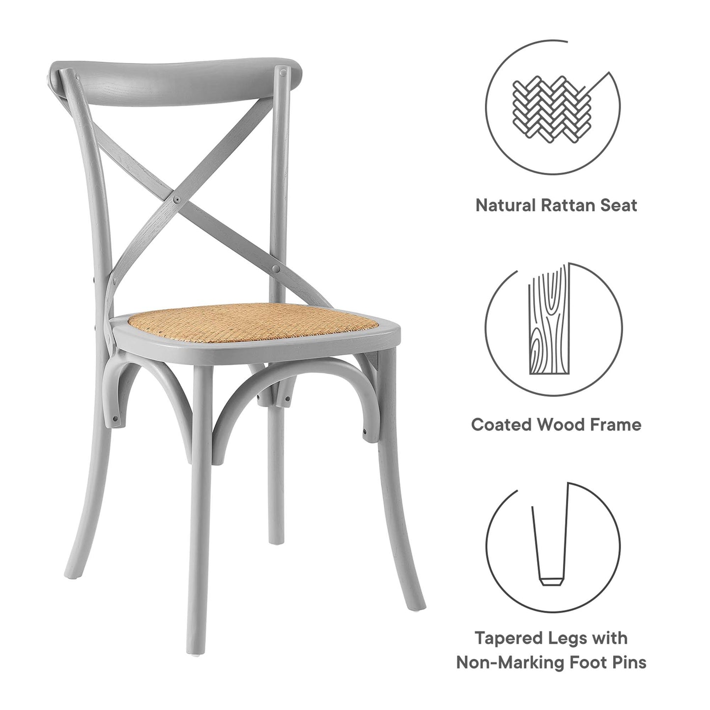 Silla auxiliar de comedor Gear de Modway