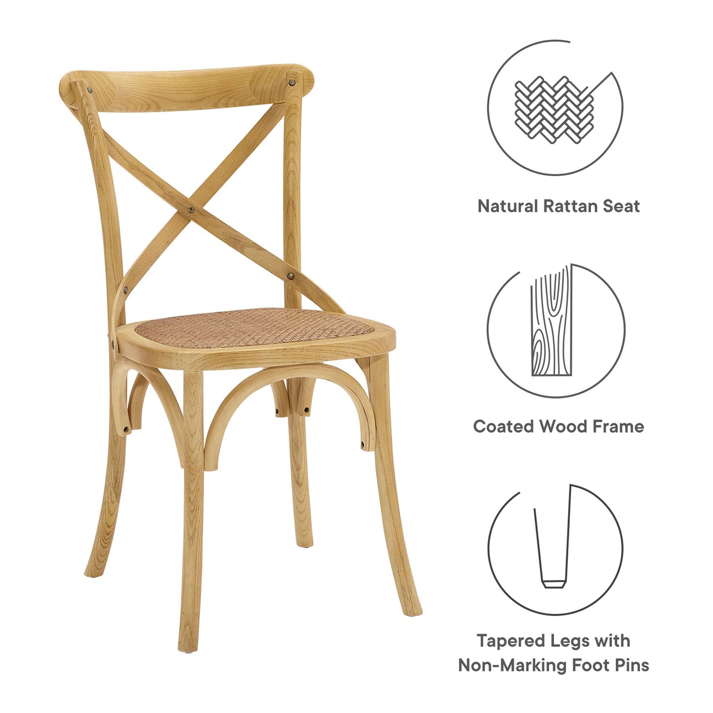 Silla auxiliar de comedor Gear de Modway