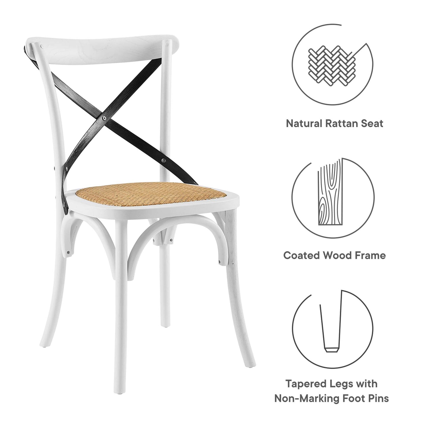 Silla auxiliar de comedor Gear de Modway