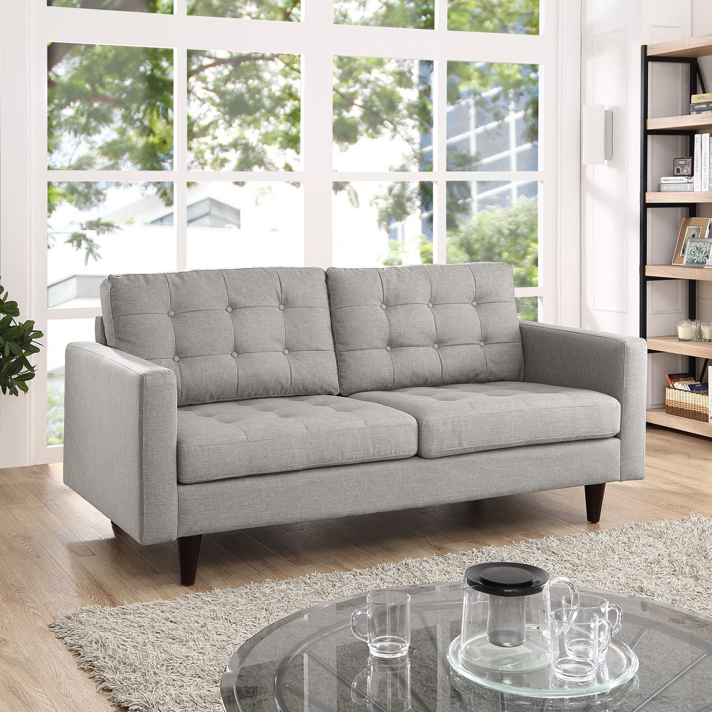 Loveseat tapizado en tela Empress de Modway