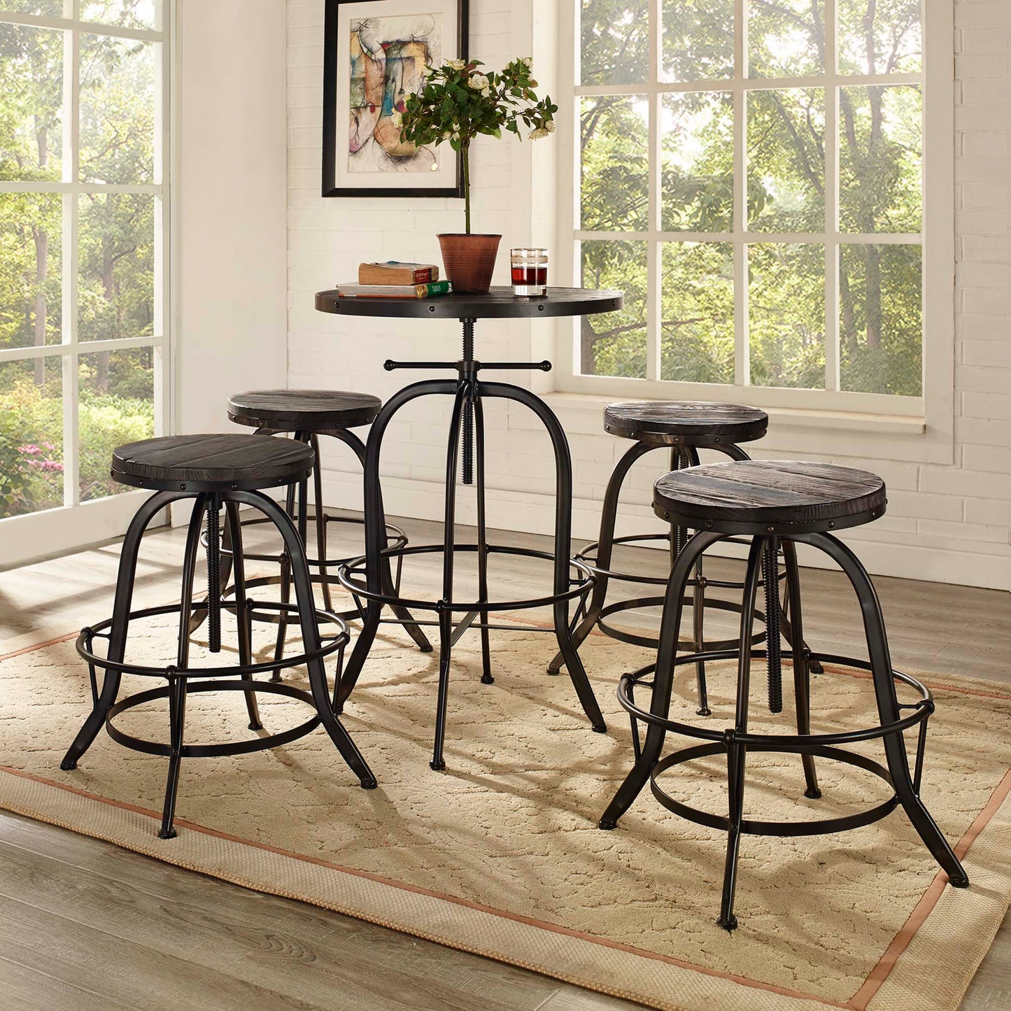 Collect Bar Stool Backless Set of 4