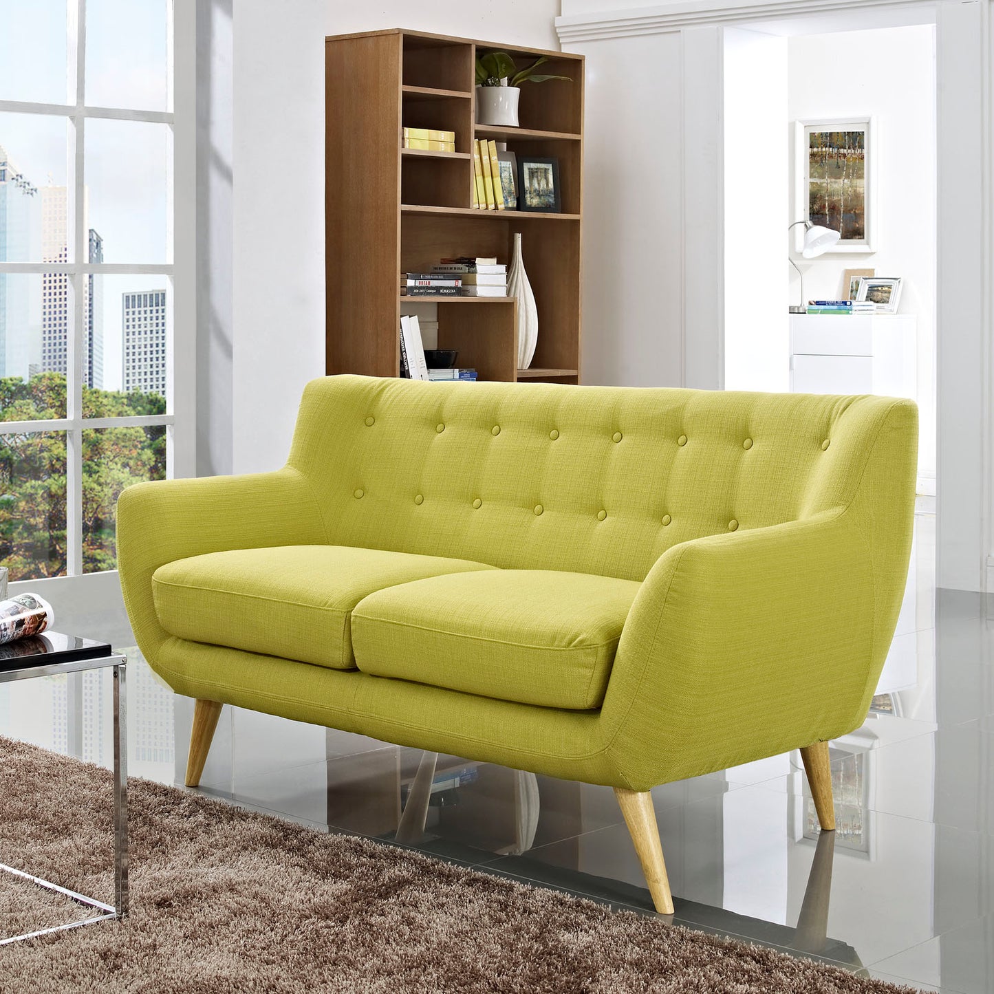 Remark Upholstered Fabric Loveseat