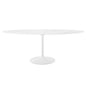 Mesa de comedor ovalada de mármol artificial Lippa de 78" de Modway