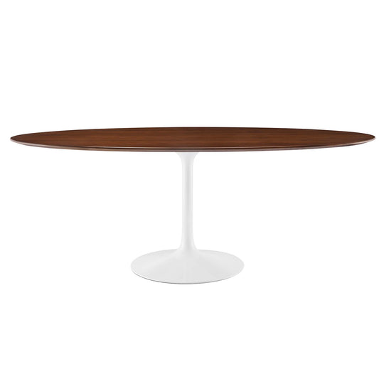 Mesa de comedor ovalada de madera Lippa de 78" de Modway