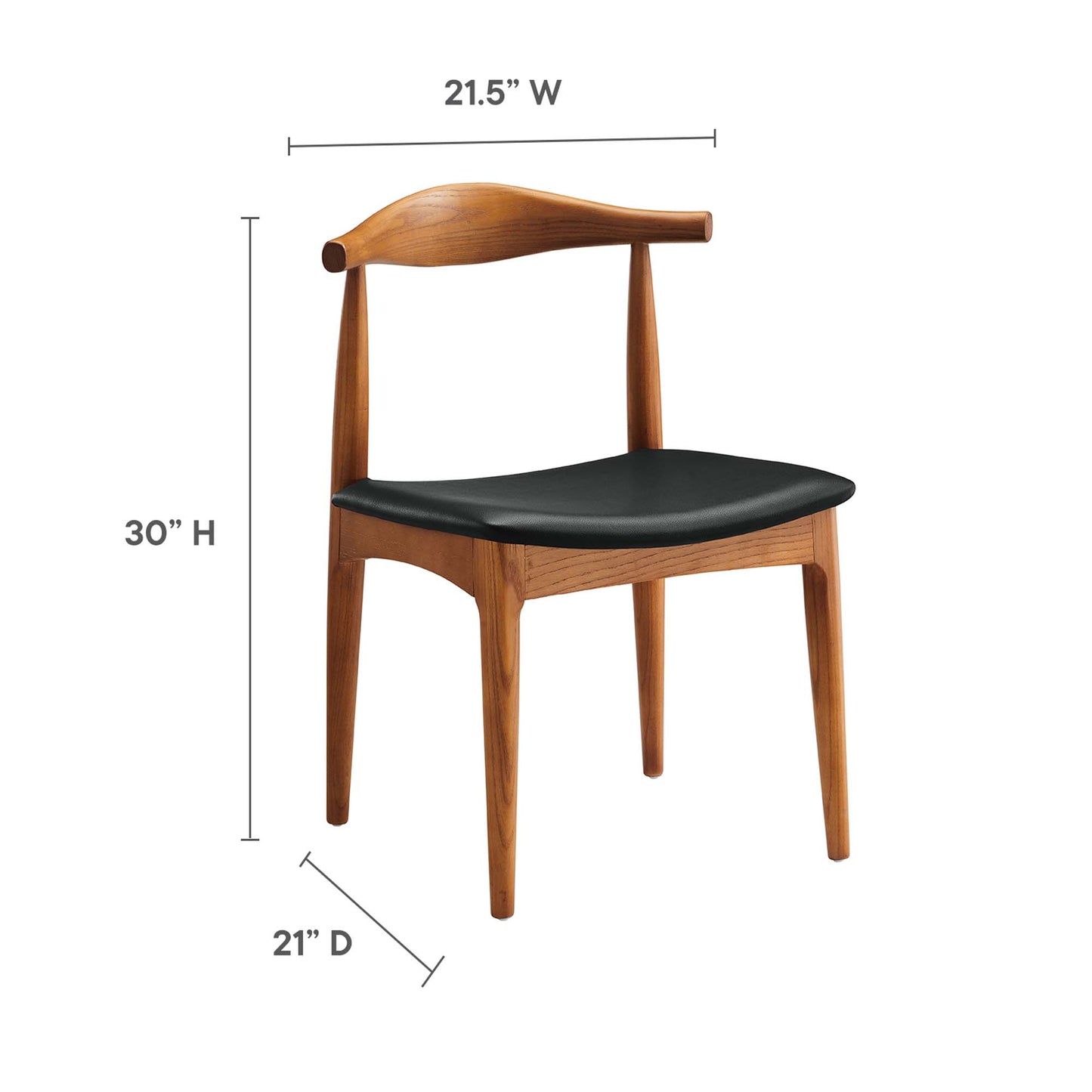 Juego de 4 sillas de comedor Tracy Wood de Modway