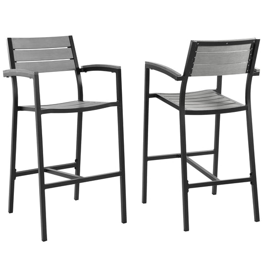 Maine Outdoor Patio Bar Stool Set of 2