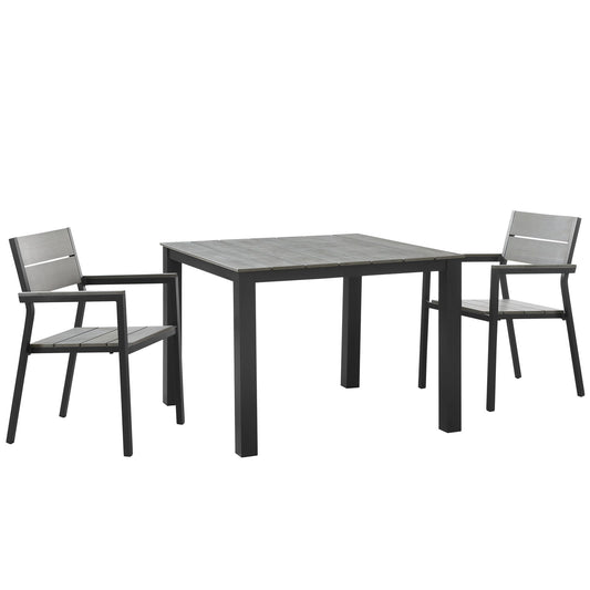 Maine 3 Piece Outdoor Patio Dining Set