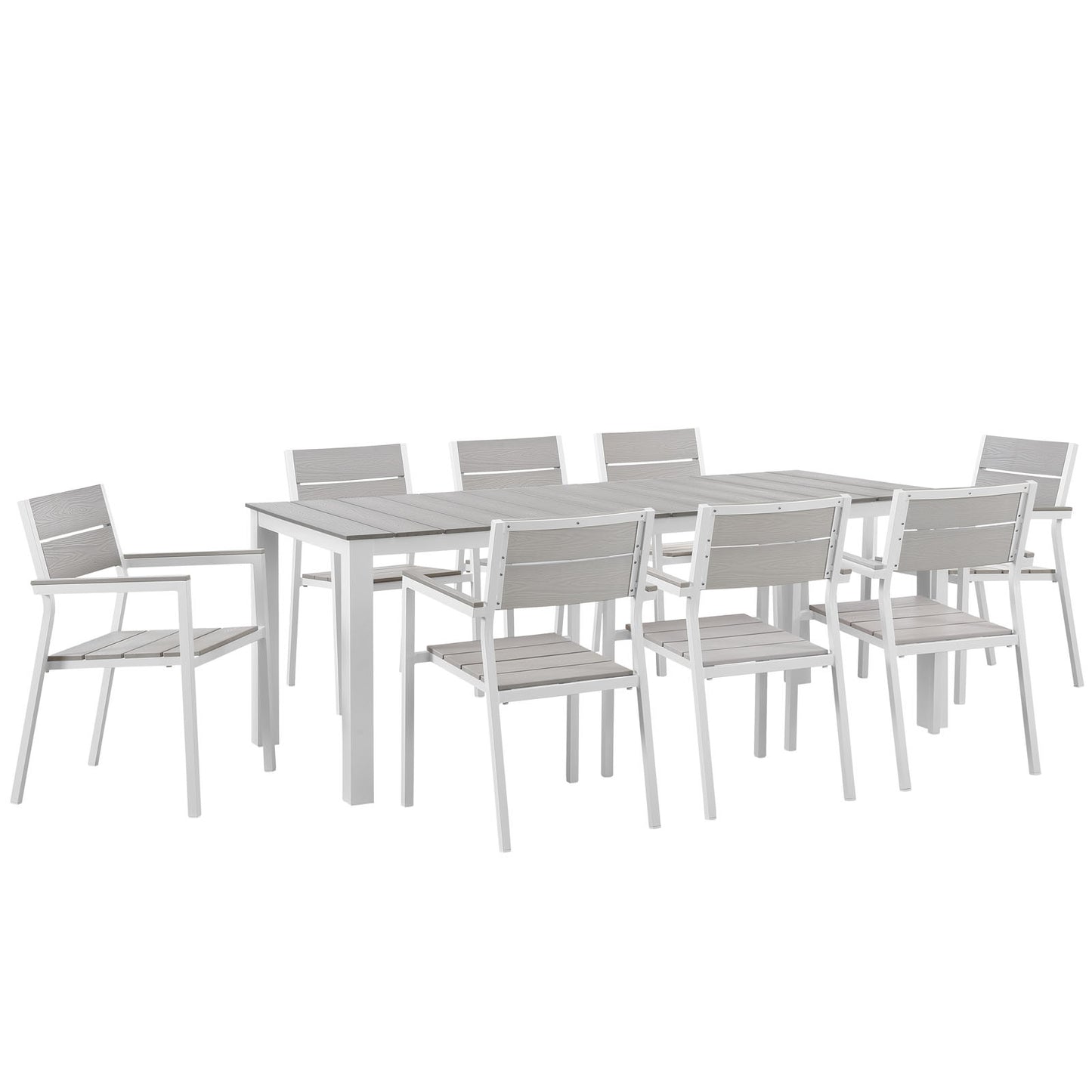 Maine 9 Piece Outdoor Patio Dining Set