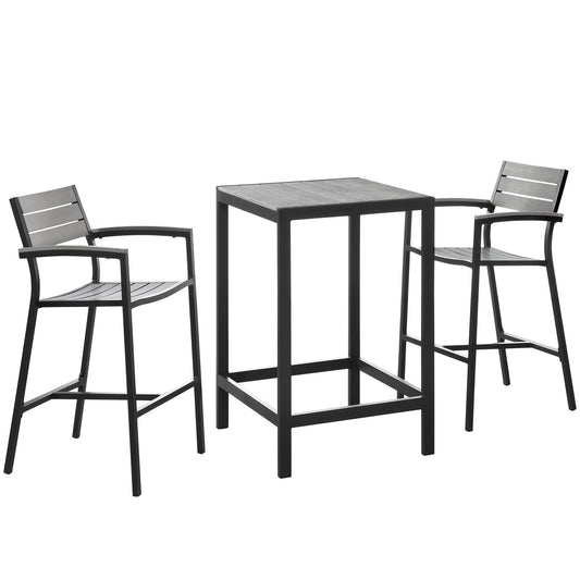 Maine 3 Piece Outdoor Patio Dining Set