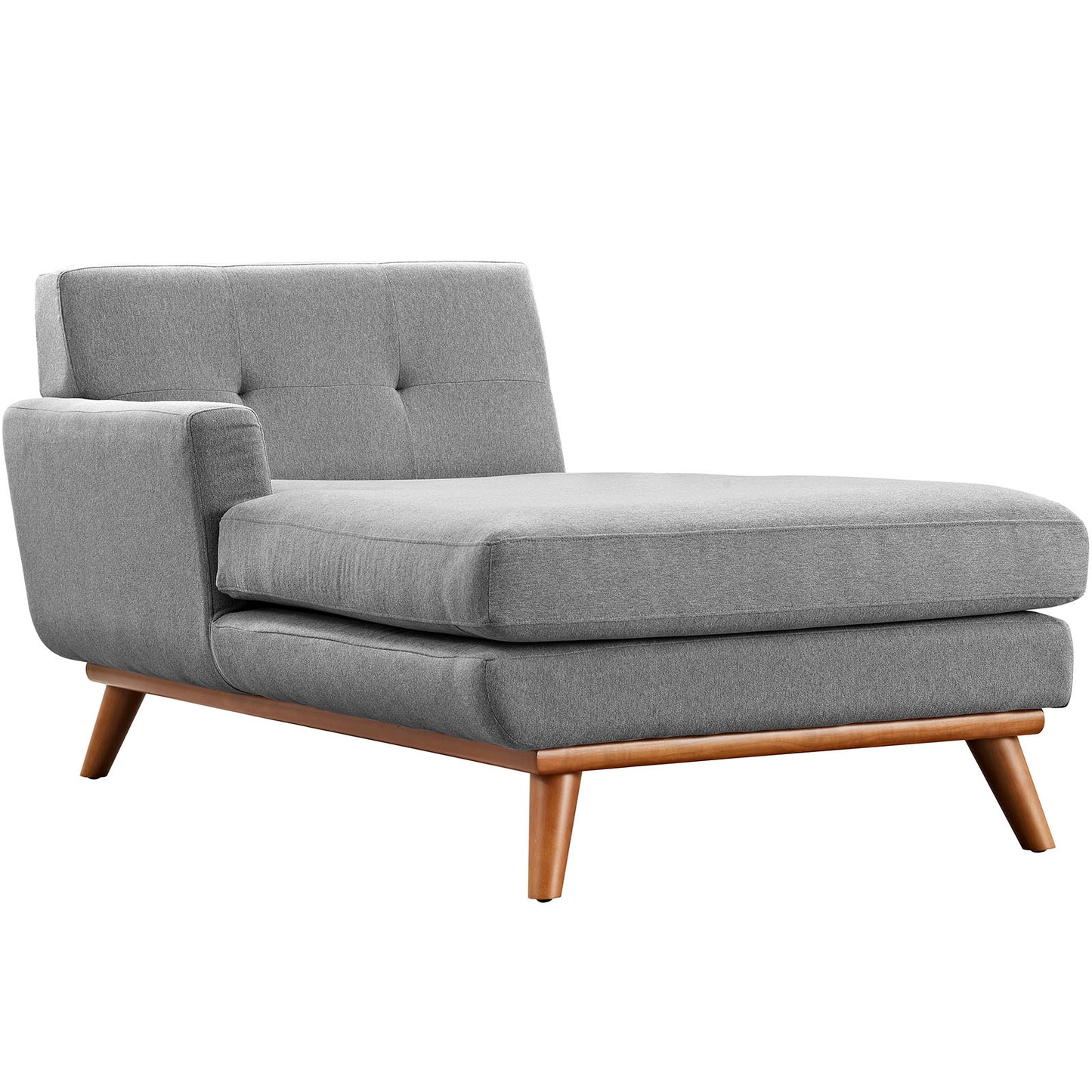 Chaise longue rembourrée en tissu orientée vers la gauche Engage par Modway