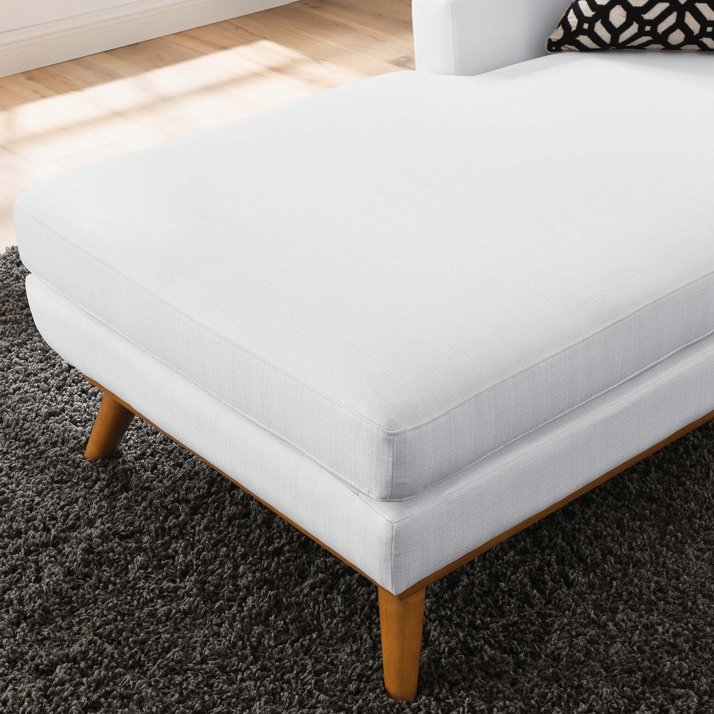 Chaise longue rembourrée en tissu orientée vers la gauche Engage par Modway