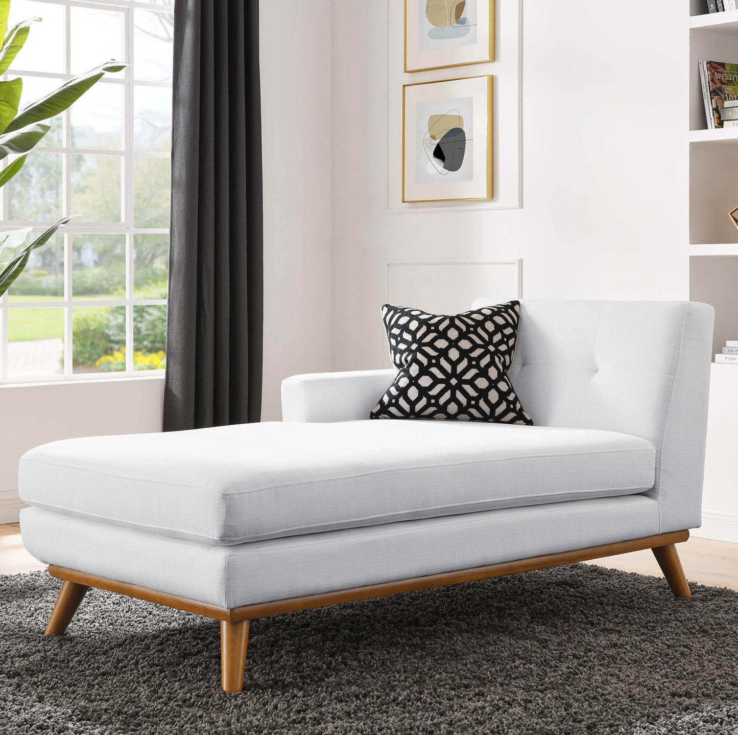 Chaise longue rembourrée en tissu orientée vers la gauche Engage par Modway