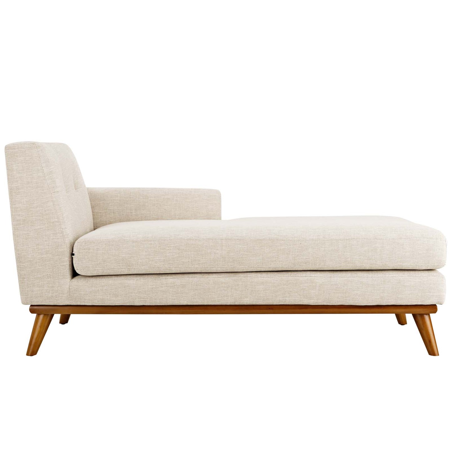 Chaise longue en tissu rembourré orientée vers la droite Engage par Modway