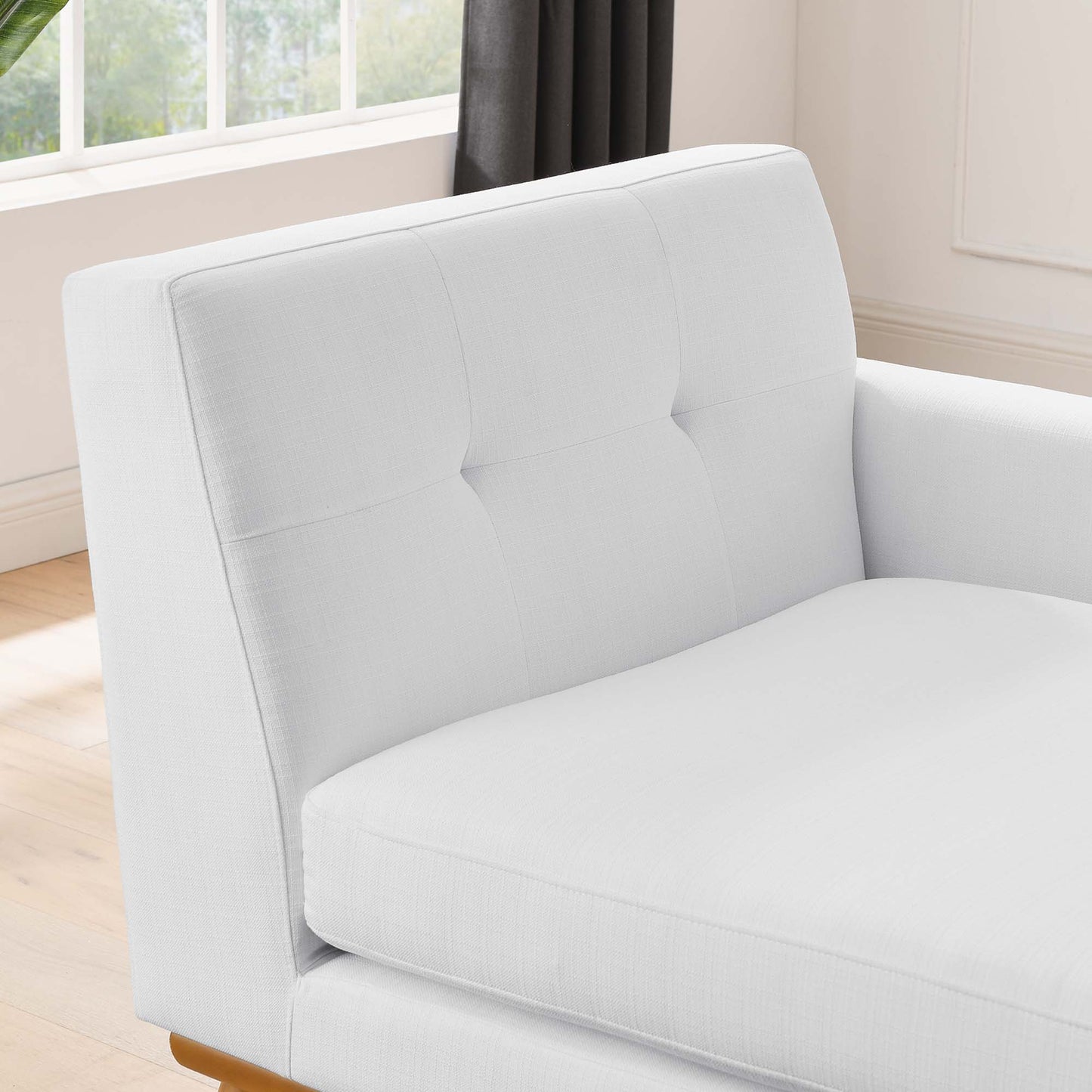 Chaise longue en tissu rembourré orientée vers la droite Engage par Modway