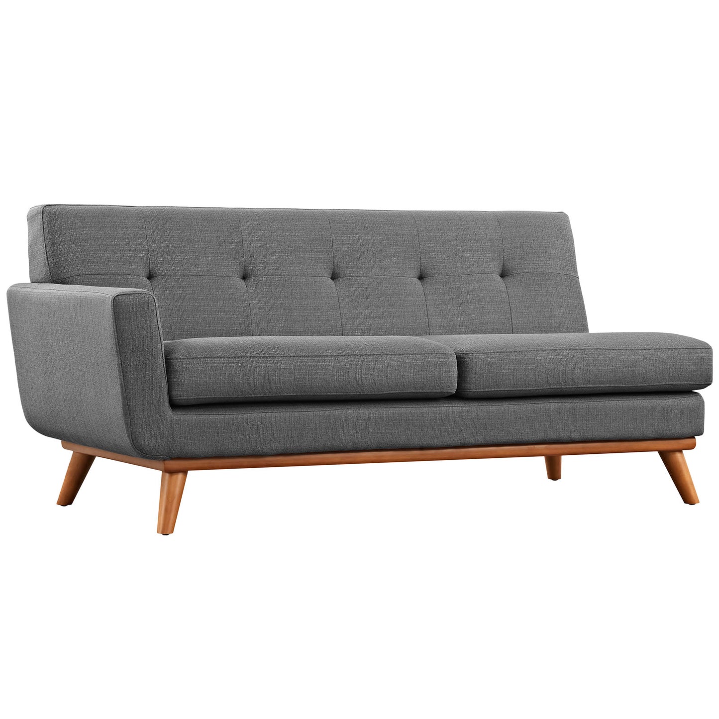 Loveseat tapizado de tela con brazo izquierdo Engage de Modway