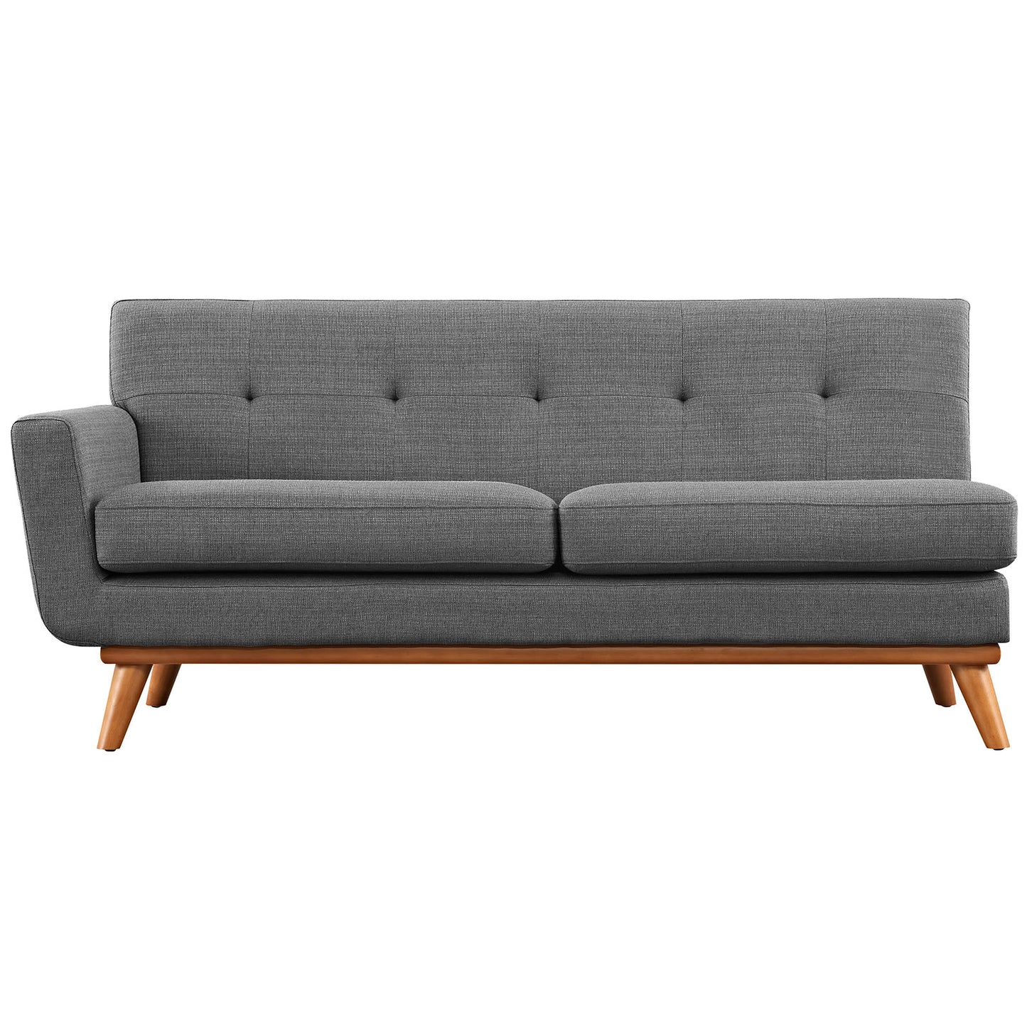 Loveseat tapizado de tela con brazo izquierdo Engage de Modway