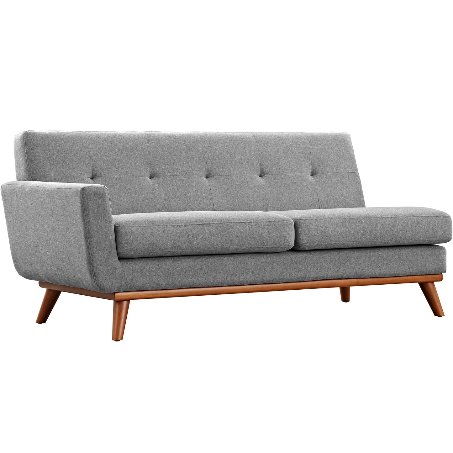 Loveseat tapizado de tela con brazo izquierdo Engage de Modway