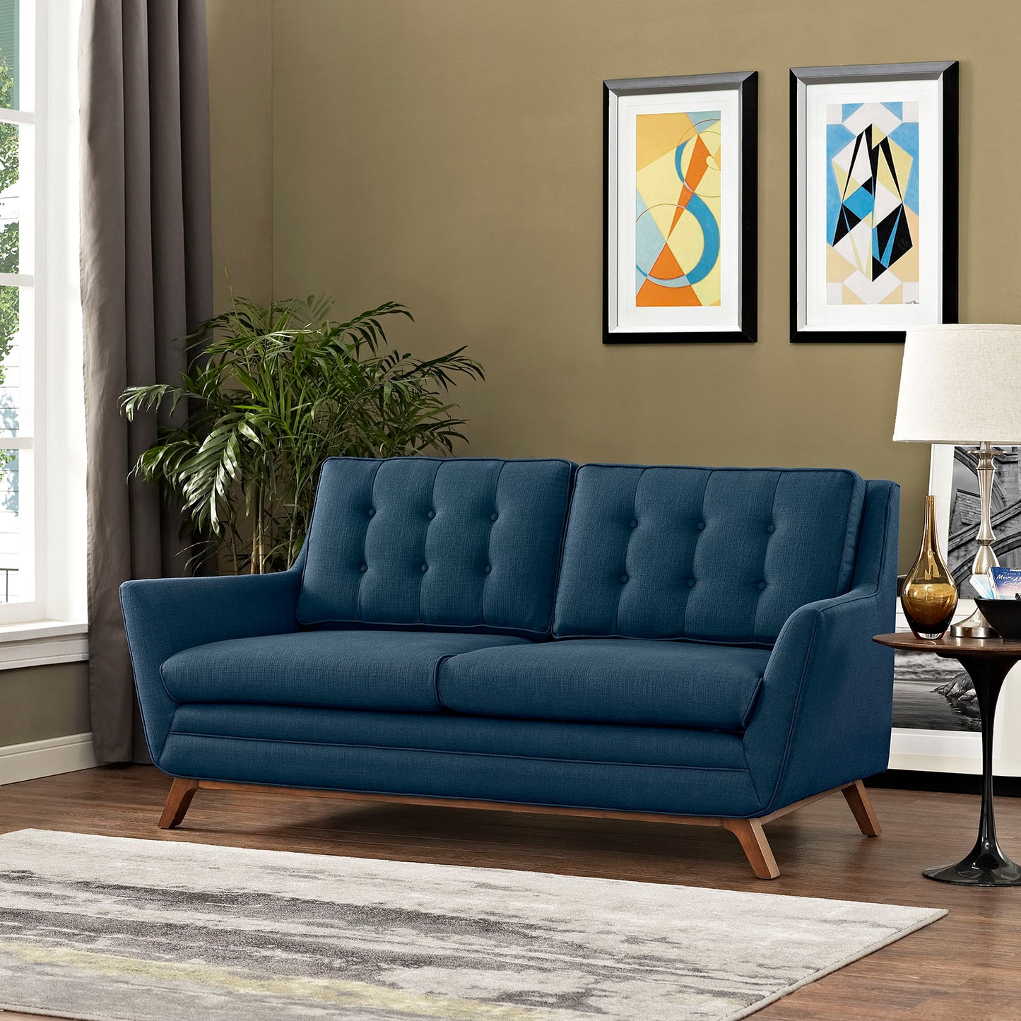 Beguile Upholstered Fabric Loveseat