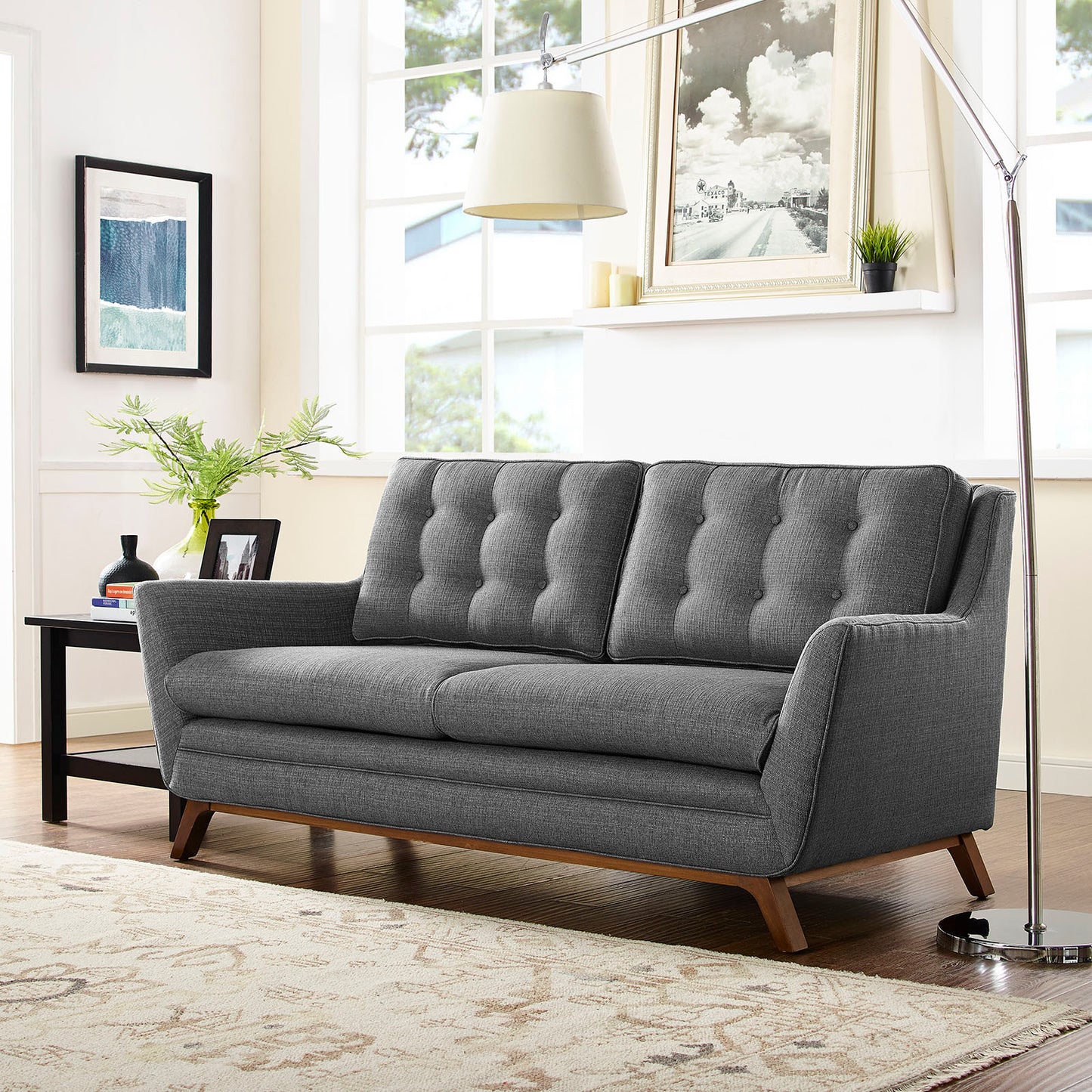 Beguile Upholstered Fabric Loveseat