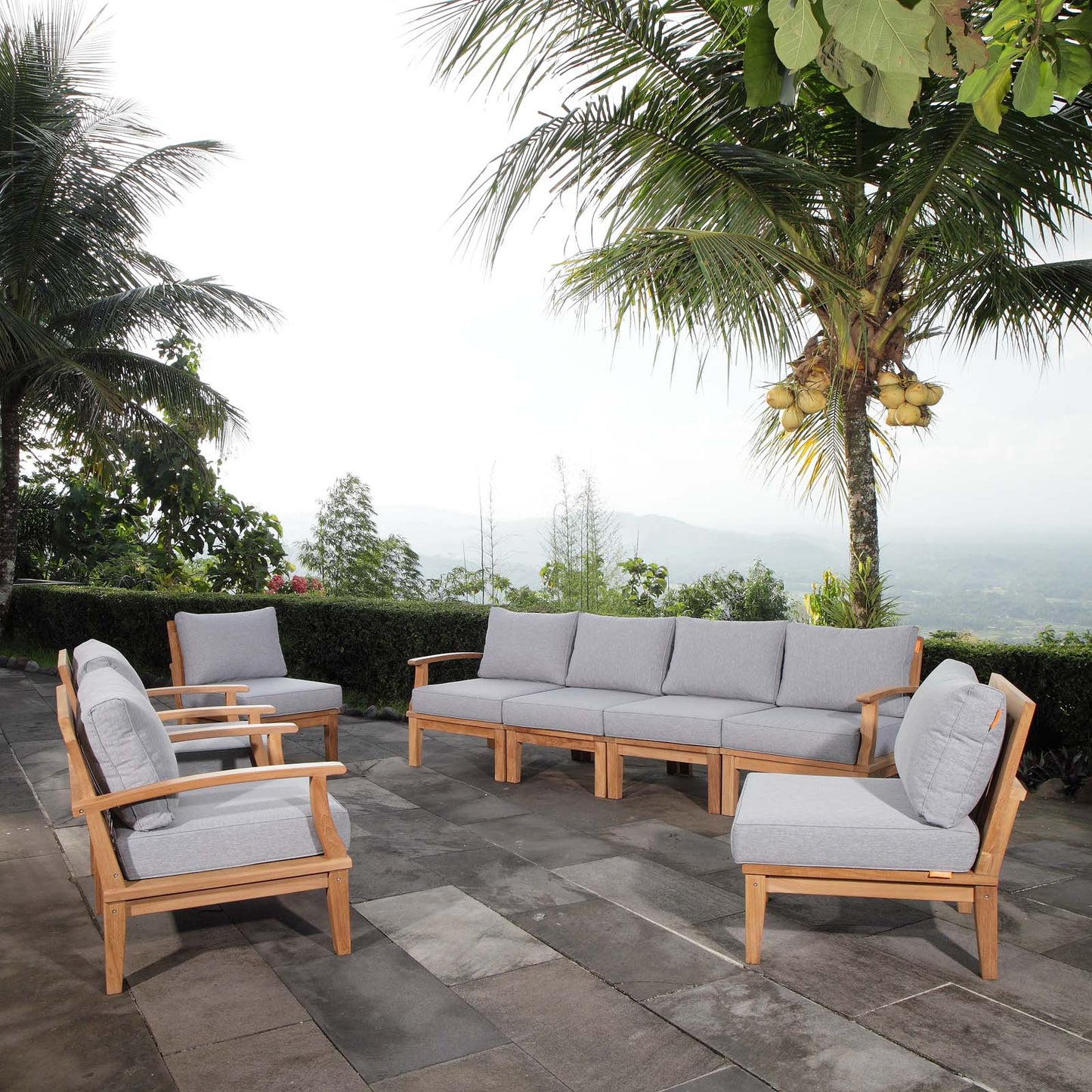 Marina 8 Piece Outdoor Patio Teak Set