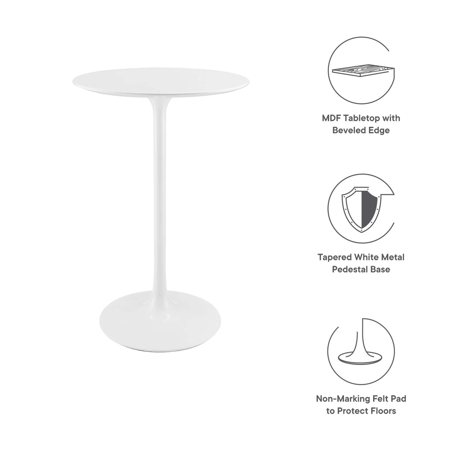 Lippa 28" Round Bar Table