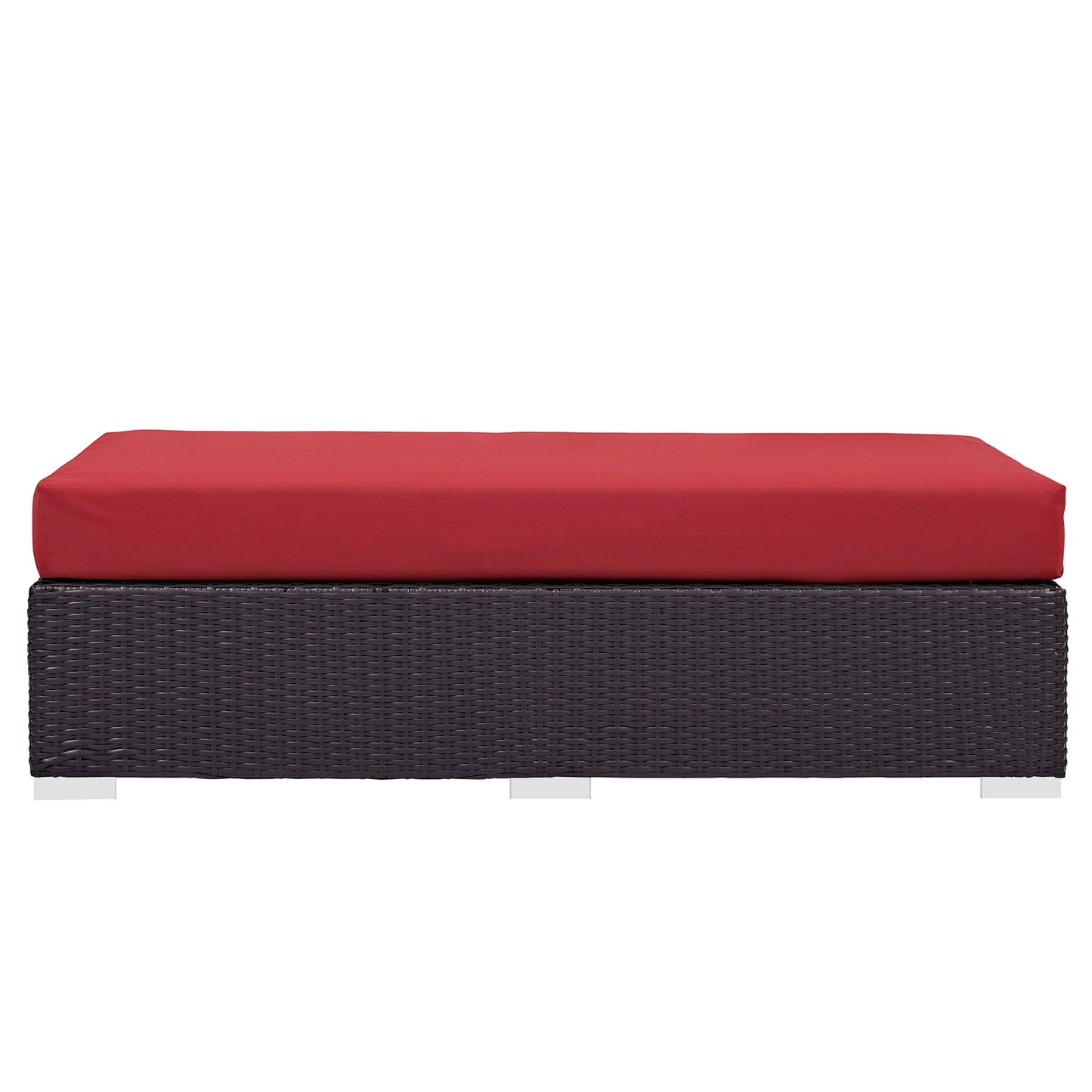 Convene Outdoor Patio Fabric Rectangle Ottoman