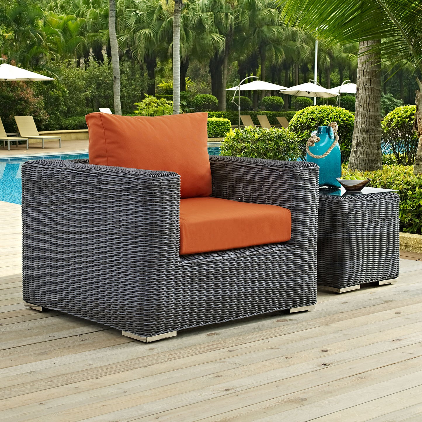 Summon Outdoor Patio Fabric Sunbrella® Armchair