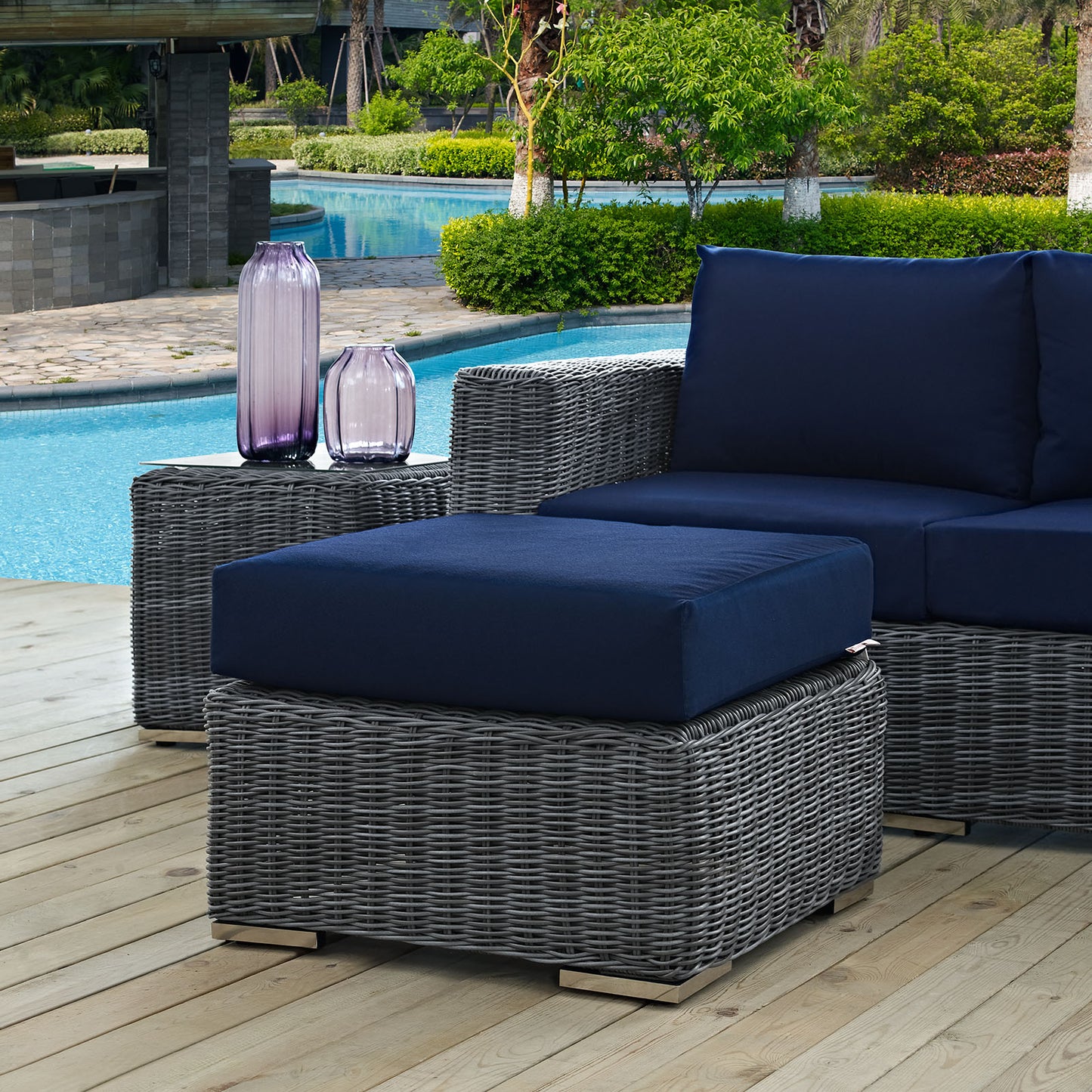 Summon Outdoor Patio Sunbrella® Ottoman