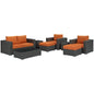 Sojourn 8 Piece Outdoor Patio Sunbrella® Sectional Set