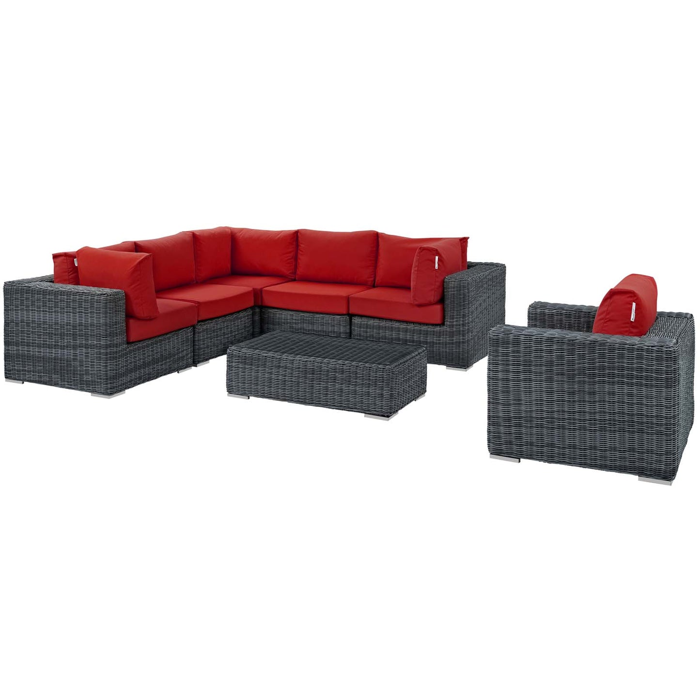 Summon 7 Piece Outdoor Patio Sunbrella® Sectional Set