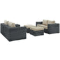 Summon 5 Piece Outdoor Patio Sunbrella® Sectional Set