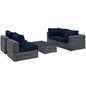 Summon 5 Piece Outdoor Patio Sunbrella® Sectional Set