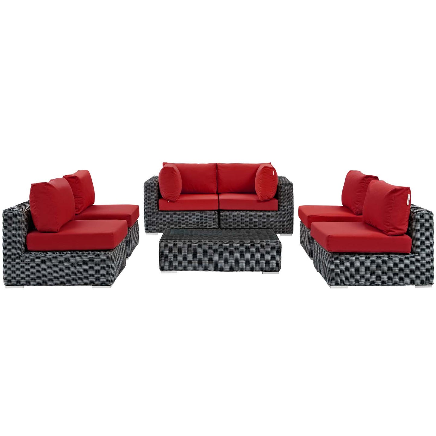 Summon 7 Piece Outdoor Patio Sunbrella® Sectional Set